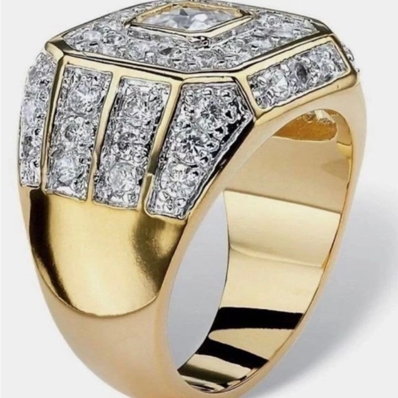 Trendy Cz Rhinestone Studded Ring - Picture 2 of 2